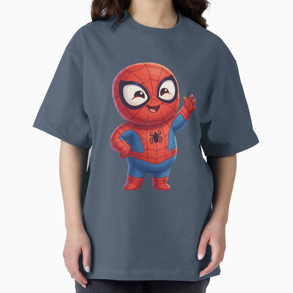 Cute Web Hero Waving | Kawaii Superhero Cartoon | Kids Friendly Character Sticker & Tee Design Vintage-Inspired T-Shirt