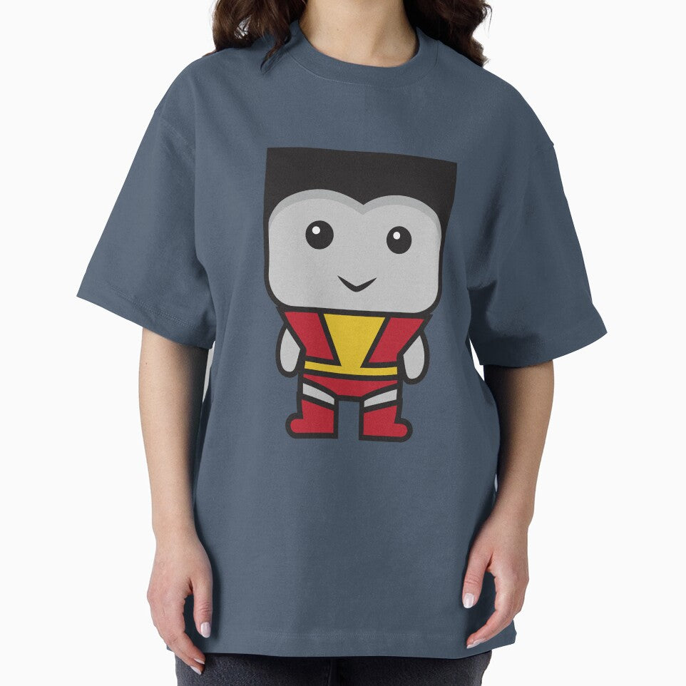 Cute Colossus X-Men Chibi Sticker | Marvel Superhero Cartoon Character Casual Print T-Shirt