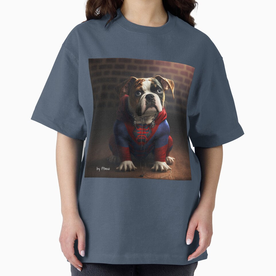 Cute dog wearing a spiderman costume - bulldog spiderman Vintage-Inspired T-Shirt