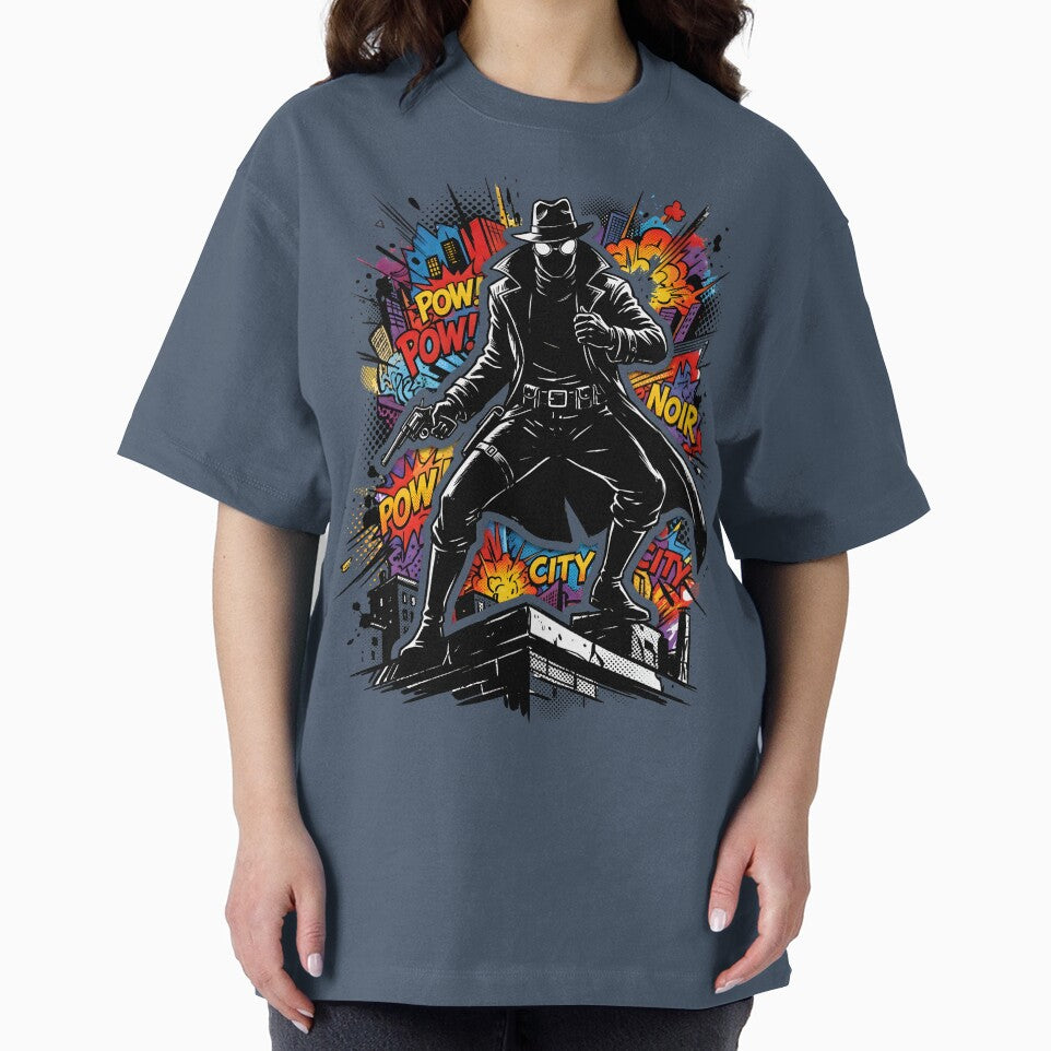 Brooding Noir But Make It Colorful Retro Style Tee