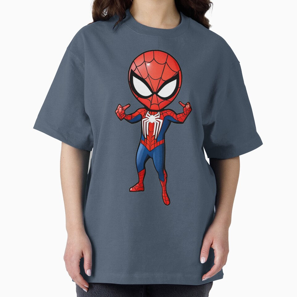 Chibi Spidey Flipping the Bird Classic Graphic Shirt