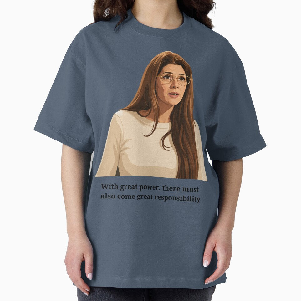 Aunt May spiderman inspired vector art | Inspirational Responsibility Typography | Comic Inspired Design Vintage-Inspired T-Shirt