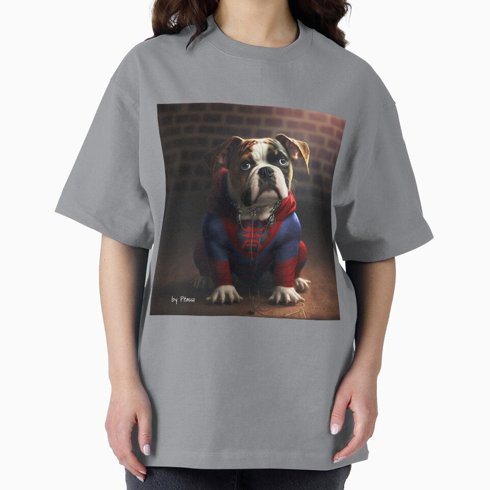 Cute dog wearing a spiderman costume - bulldog spiderman Vintage-Inspired T-Shirt