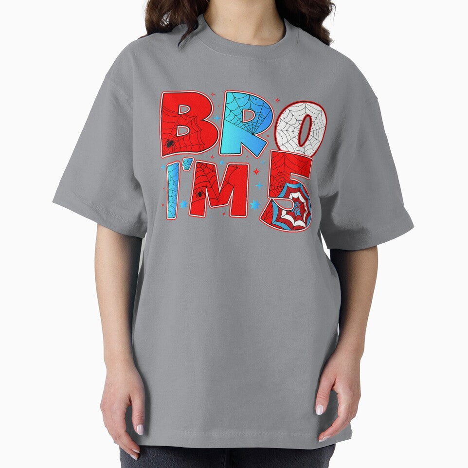 Bro Im 5 Spider Theme Party Birthday Boy 5Th Years Old Kids Classic Graphic Shirt