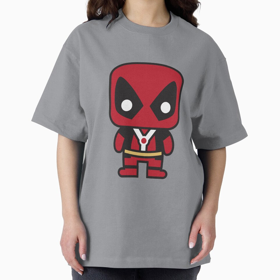 Cute Anti Hero Chibi ÿ Kawaii Masked Mercenary Cartoon | Funny Superhero Style Design Classic Graphic Shirt