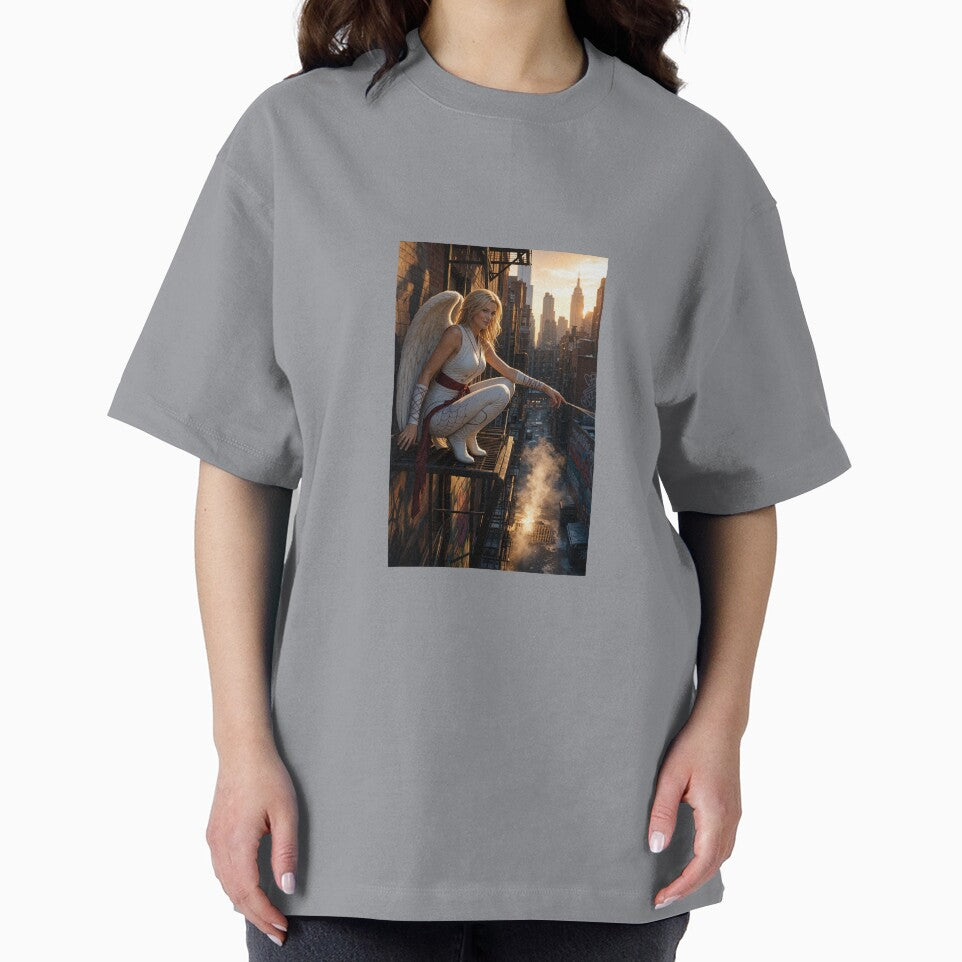 Angel in White on Spiderman Brand New Day NYC Casual Print T-Shirt