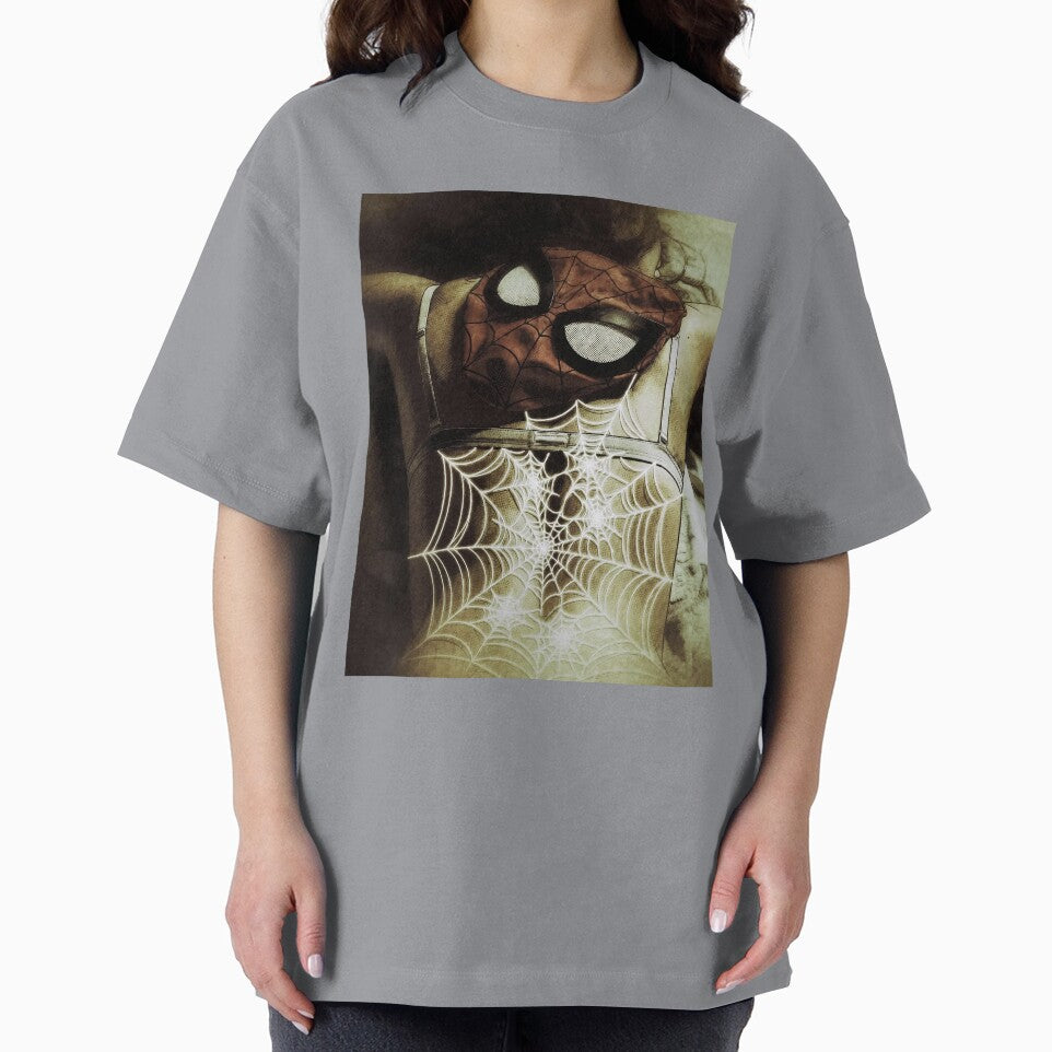 Behind the Mask - Spider Web Comic Art Vintage-Inspired T-Shirt
