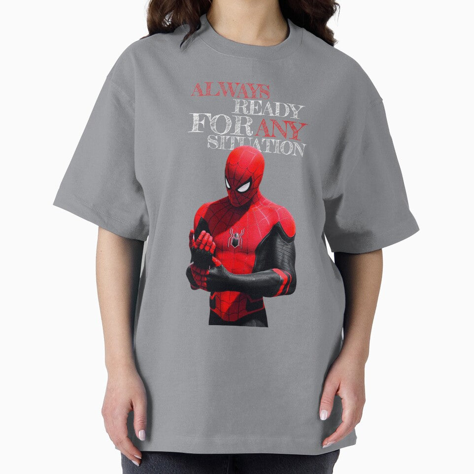 Always Ready For Any Situation Superhero Spider Action graphic Sticker Graphic T-Shirt