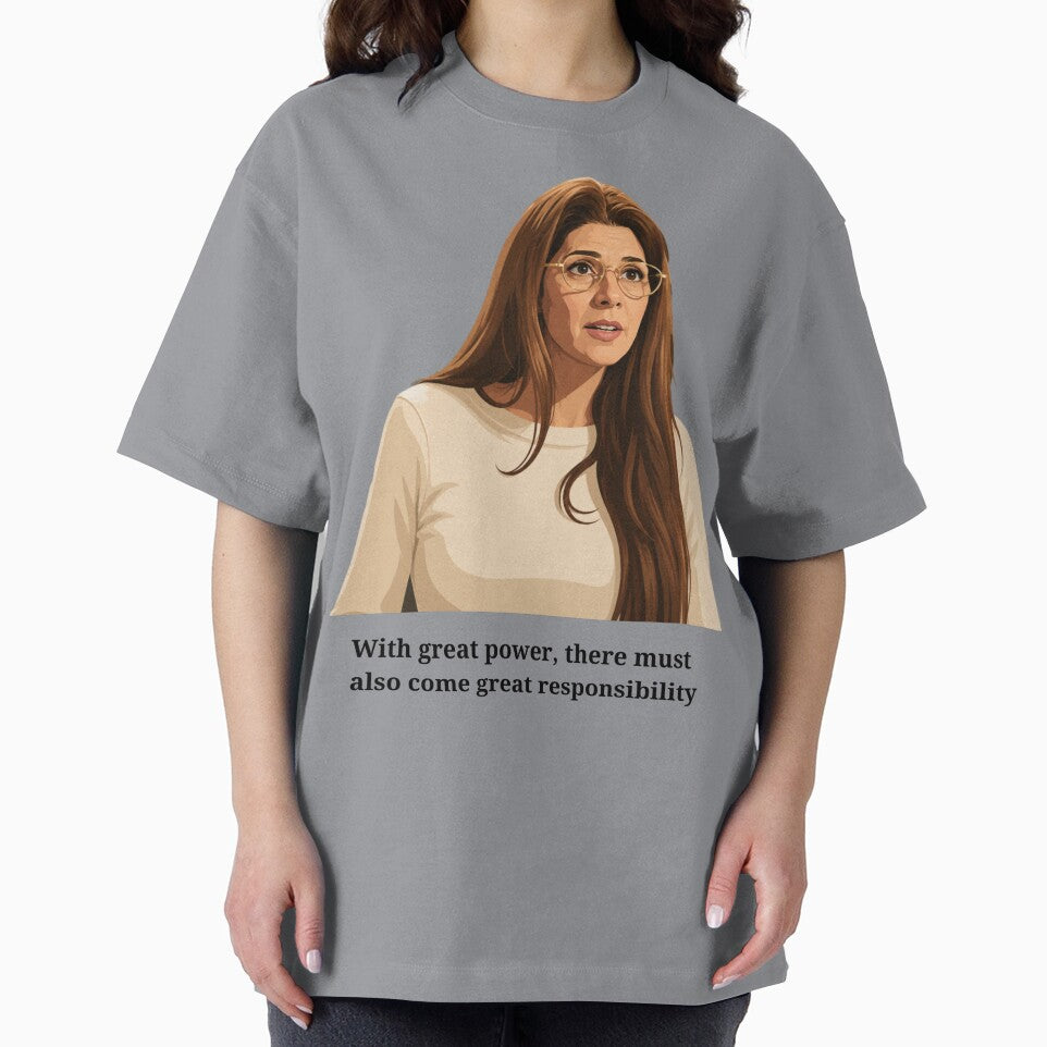 Aunt May spiderman inspired vector art | Inspirational Responsibility Typography | Comic Inspired Design Vintage-Inspired T-Shirt
