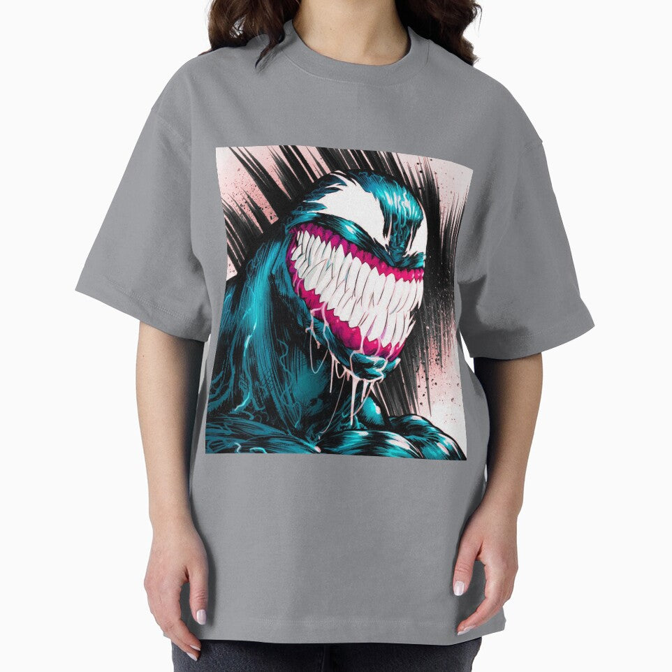 Blue Black Carnage Casual Print T-Shirt