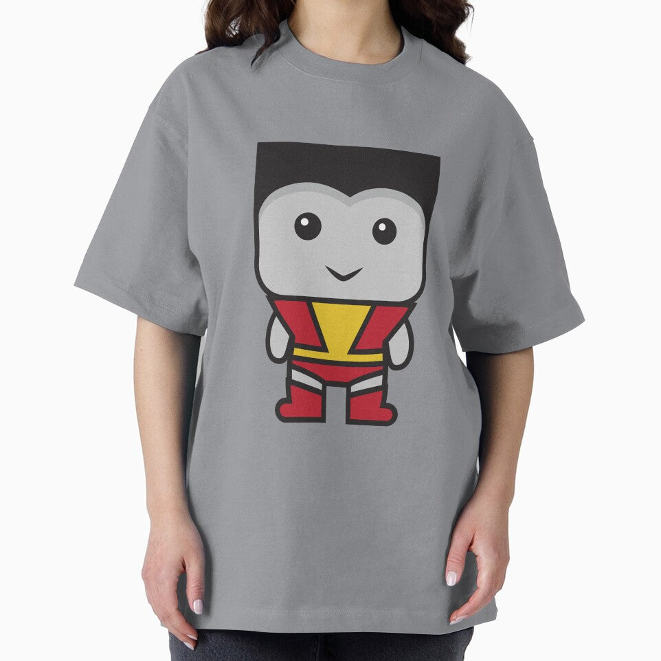 Cute Colossus X-Men Chibi Sticker | Marvel Superhero Cartoon Character Casual Print T-Shirt