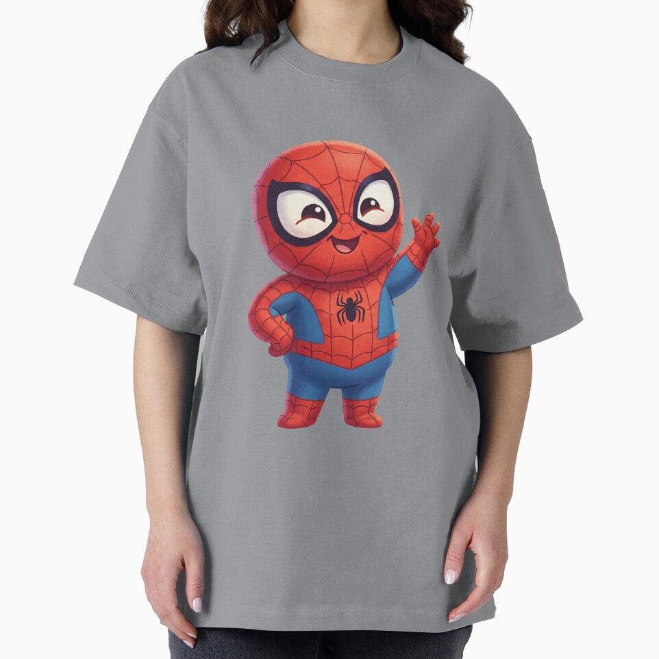 Cute Web Hero Waving | Kawaii Superhero Cartoon | Kids Friendly Character Sticker & Tee Design Vintage-Inspired T-Shirt