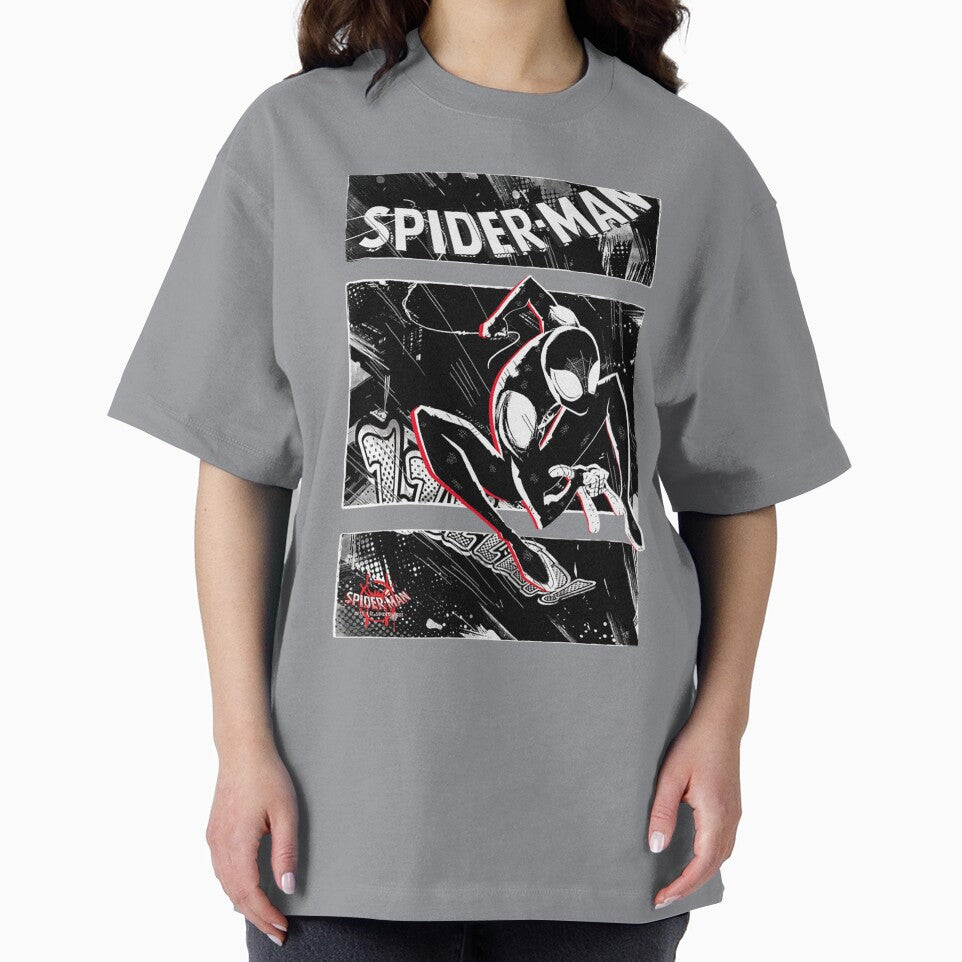 Black Spidy Casual Print T-Shirt