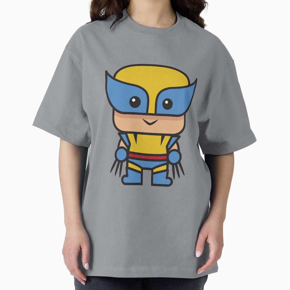 Cute Claw Hero Chibi ÿ Kawaii Mutant Superhero Cartoon | Minimal Comic Style Design Casual Print T-Shirt