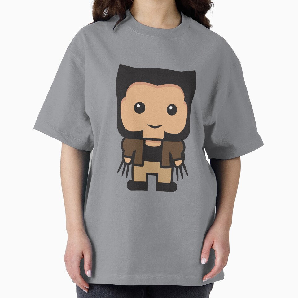 Cute Clawed Mutant Hero Chibi Sticker | Cartoon Comic Characte | Minimal Comic Style Design Everyday Graphic Tee