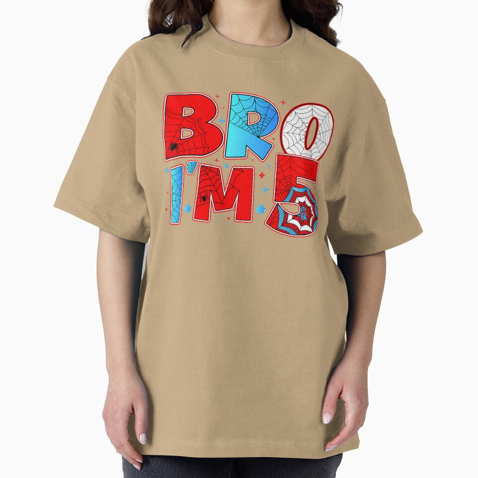 Bro Im 5 Spider Theme Party Birthday Boy 5Th Years Old Kids Classic Graphic Shirt