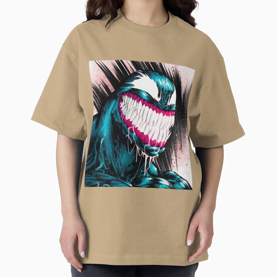 Blue Black Carnage Casual Print T-Shirt