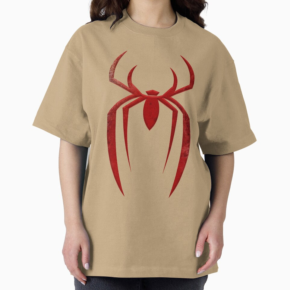 Distressed Spider Emblem | Red Grunge Arachnid Symbol Graphic Graphic T-Shirt