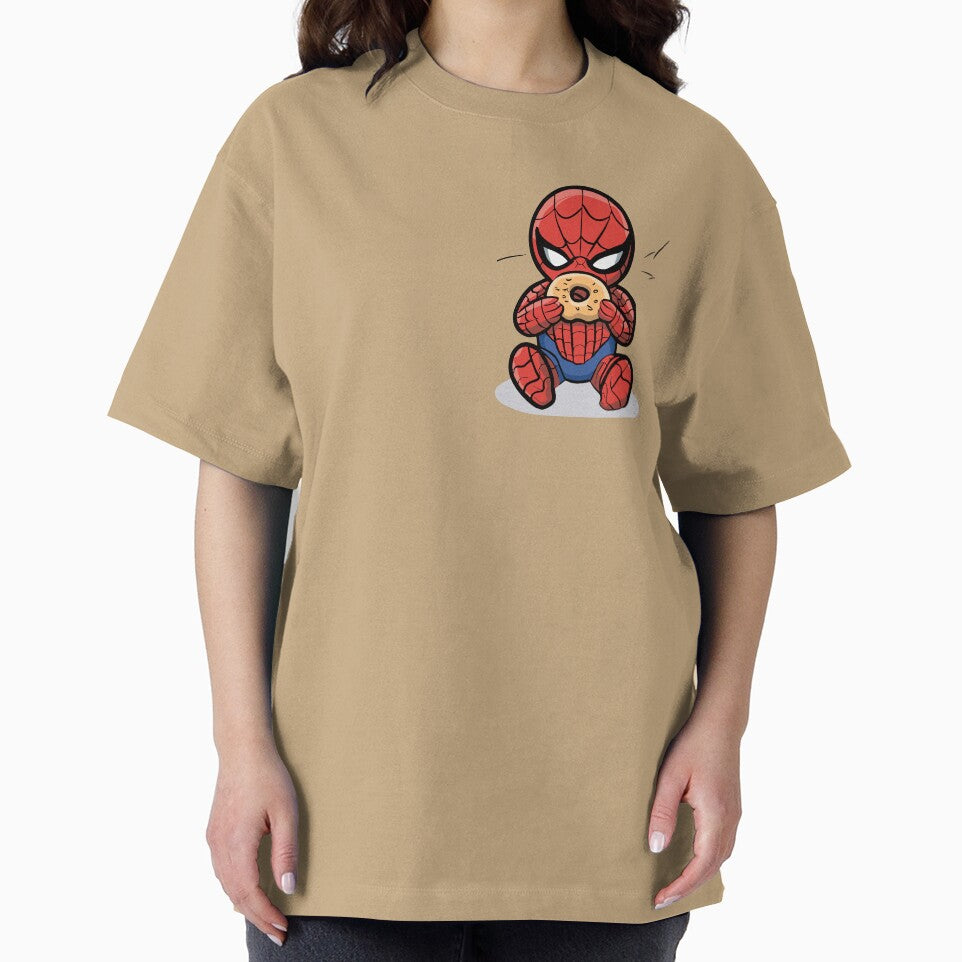 Baby Spider Bagel Break - Trendy Hilarious Comic Spider Art Eating Food Meme Cartoon Costume Graphic T-Shirt