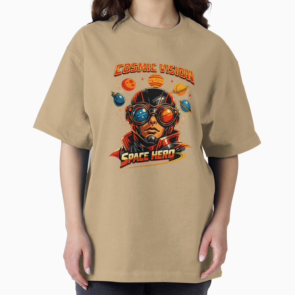 Cosmic Vision Space Hero Retro Comic Sci-Fi Vintage Art Vintage-Inspired T-Shirt