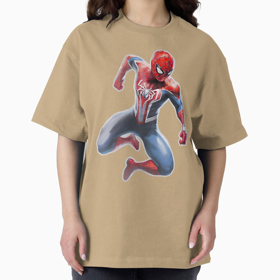 Copy of Spidey Jump Yellow Background Vintage-Inspired T-Shirt