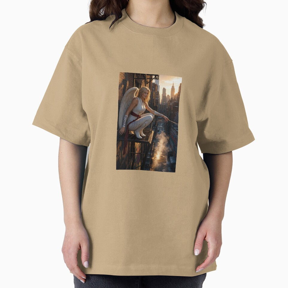 Angel in White on Spiderman Brand New Day NYC Casual Print T-Shirt