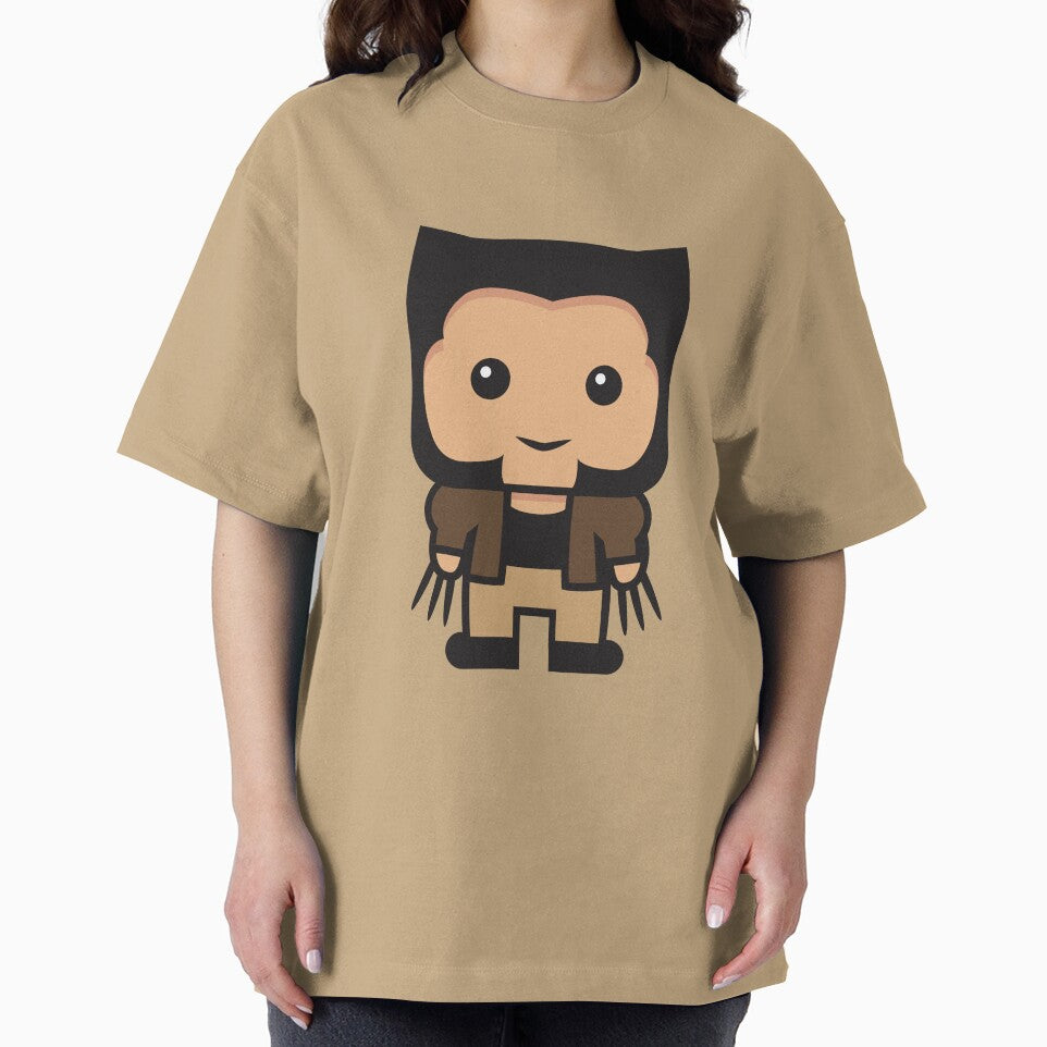 Cute Clawed Mutant Hero Chibi Sticker | Cartoon Comic Characte | Minimal Comic Style Design Everyday Graphic Tee
