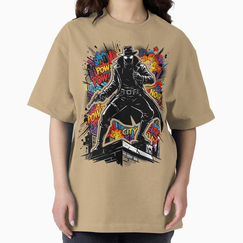 Brooding Noir But Make It Colorful Retro Style Tee