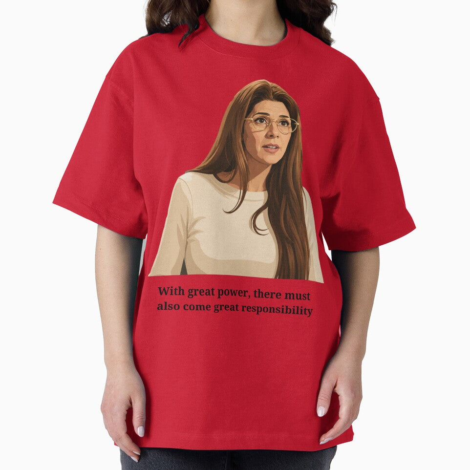 Aunt May spiderman inspired vector art | Inspirational Responsibility Typography | Comic Inspired Design Vintage-Inspired T-Shirt