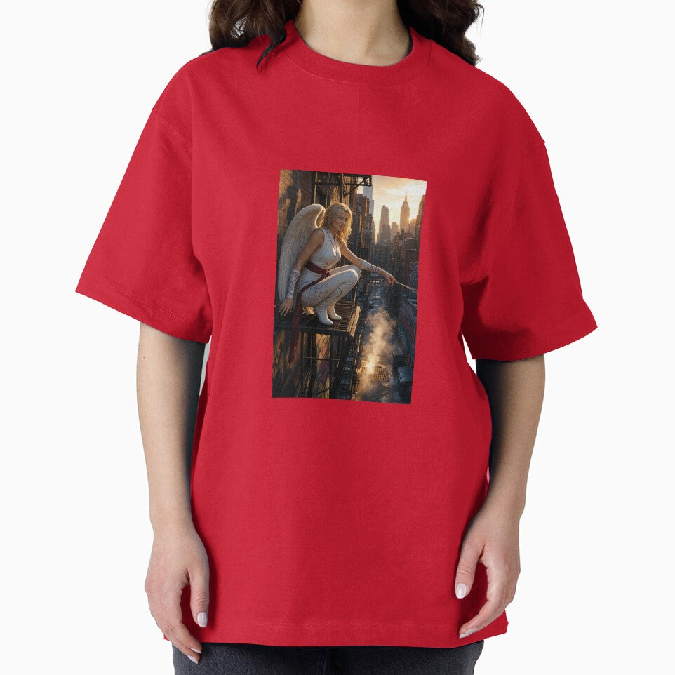 Angel in White on Spiderman Brand New Day NYC Casual Print T-Shirt