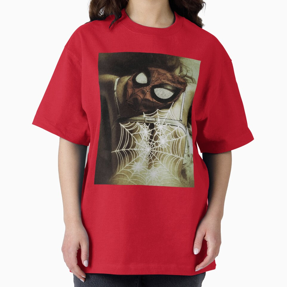 Behind the Mask - Spider Web Comic Art Vintage-Inspired T-Shirt