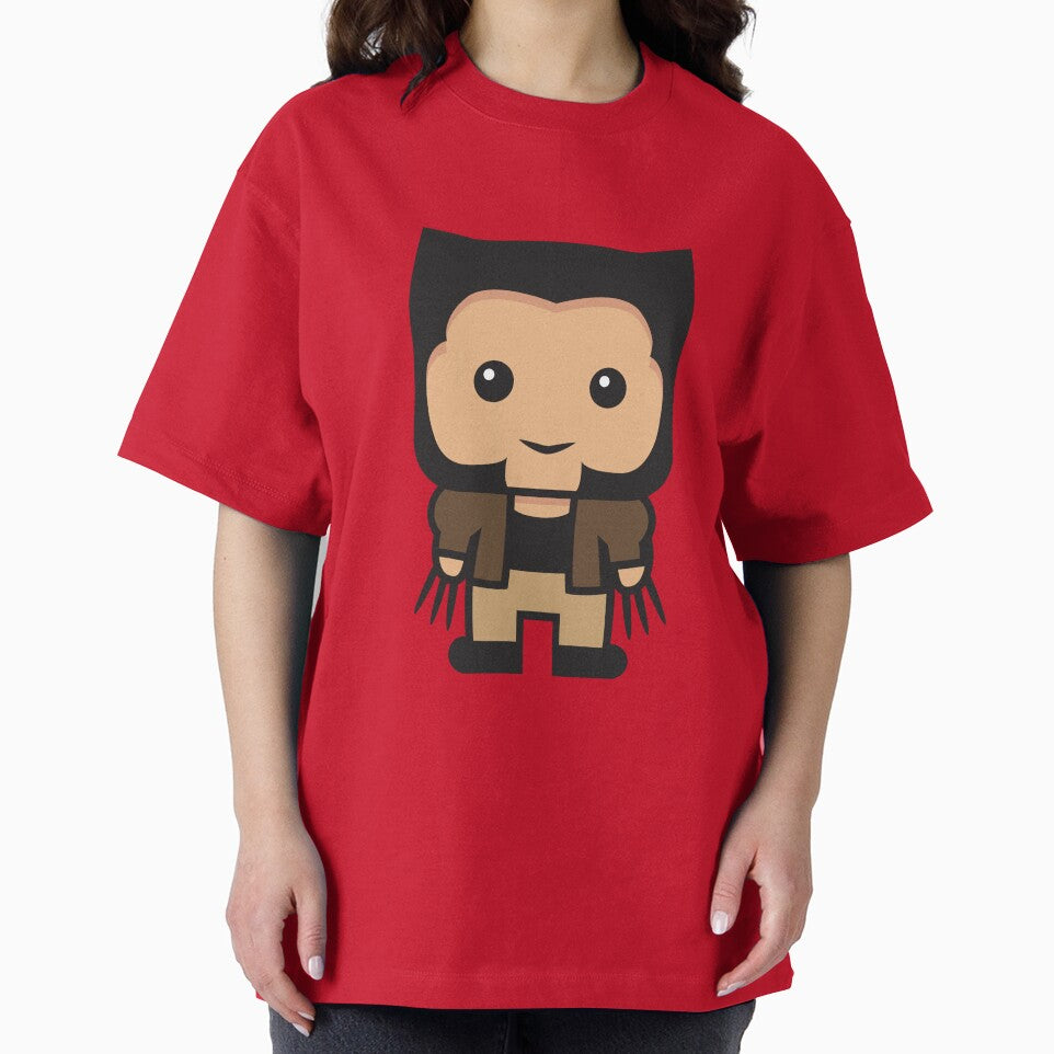 Cute Clawed Mutant Hero Chibi Sticker | Cartoon Comic Characte | Minimal Comic Style Design Everyday Graphic Tee