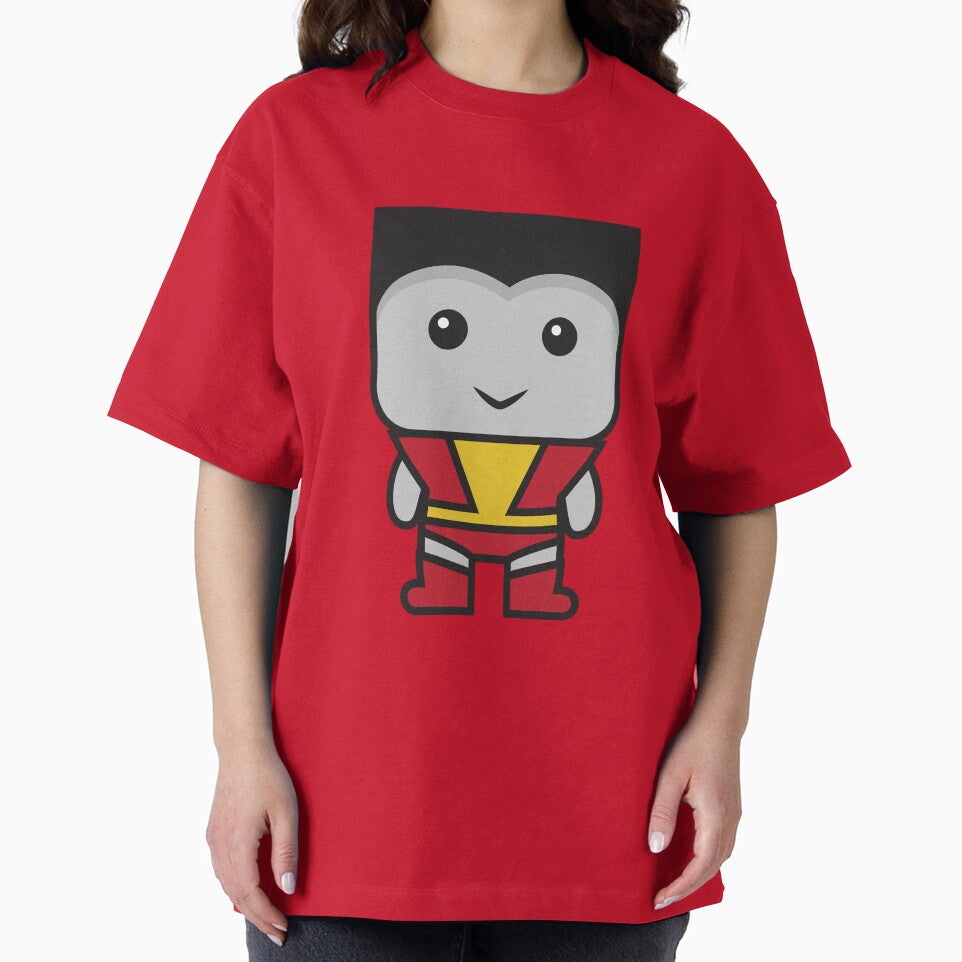 Cute Colossus X-Men Chibi Sticker | Marvel Superhero Cartoon Character Casual Print T-Shirt
