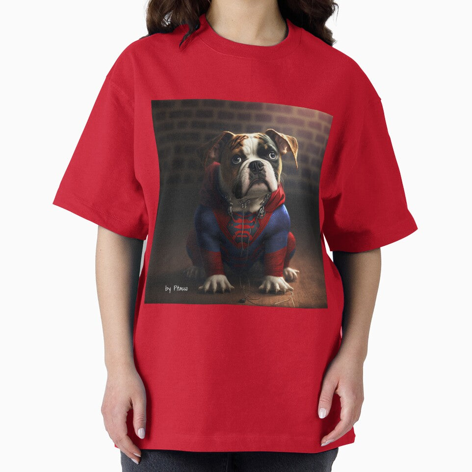 Cute dog wearing a spiderman costume - bulldog spiderman Vintage-Inspired T-Shirt