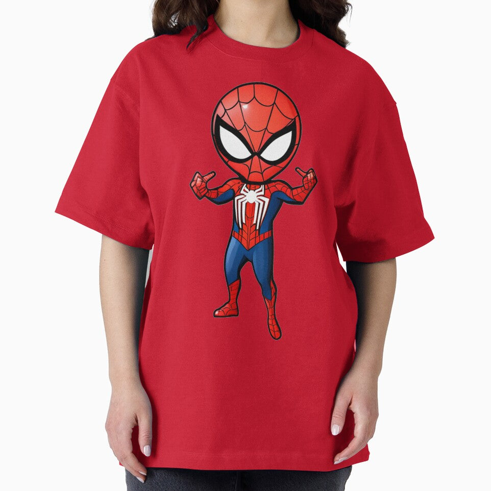 Chibi Spidey Flipping the Bird Classic Graphic Shirt