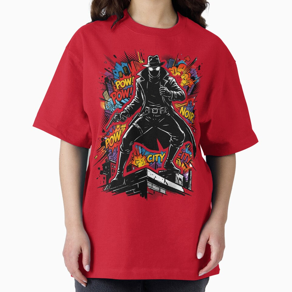 Brooding Noir But Make It Colorful Retro Style Tee