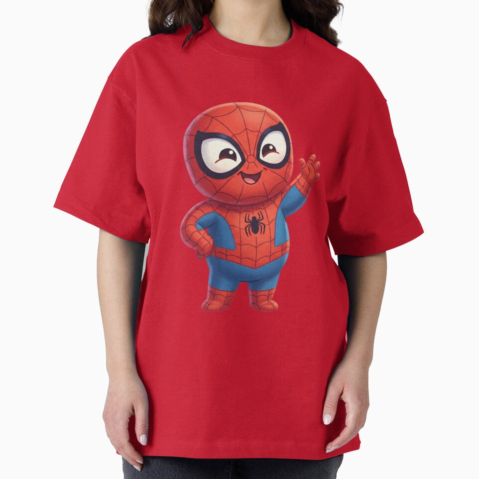 Cute Web Hero Waving | Kawaii Superhero Cartoon | Kids Friendly Character Sticker & Tee Design Vintage-Inspired T-Shirt