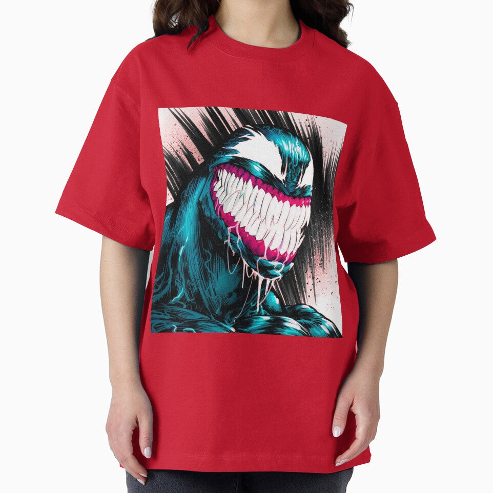 Blue Black Carnage Casual Print T-Shirt
