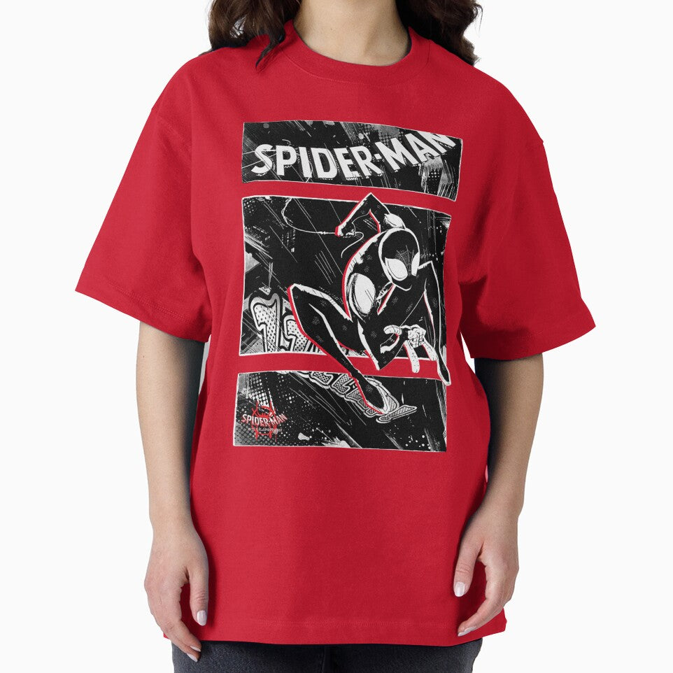 Black Spidy Casual Print T-Shirt