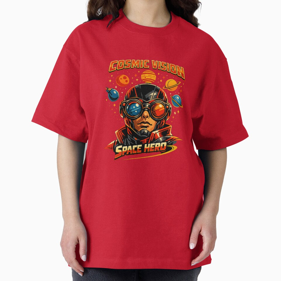 Cosmic Vision Space Hero Retro Comic Sci-Fi Vintage Art Vintage-Inspired T-Shirt