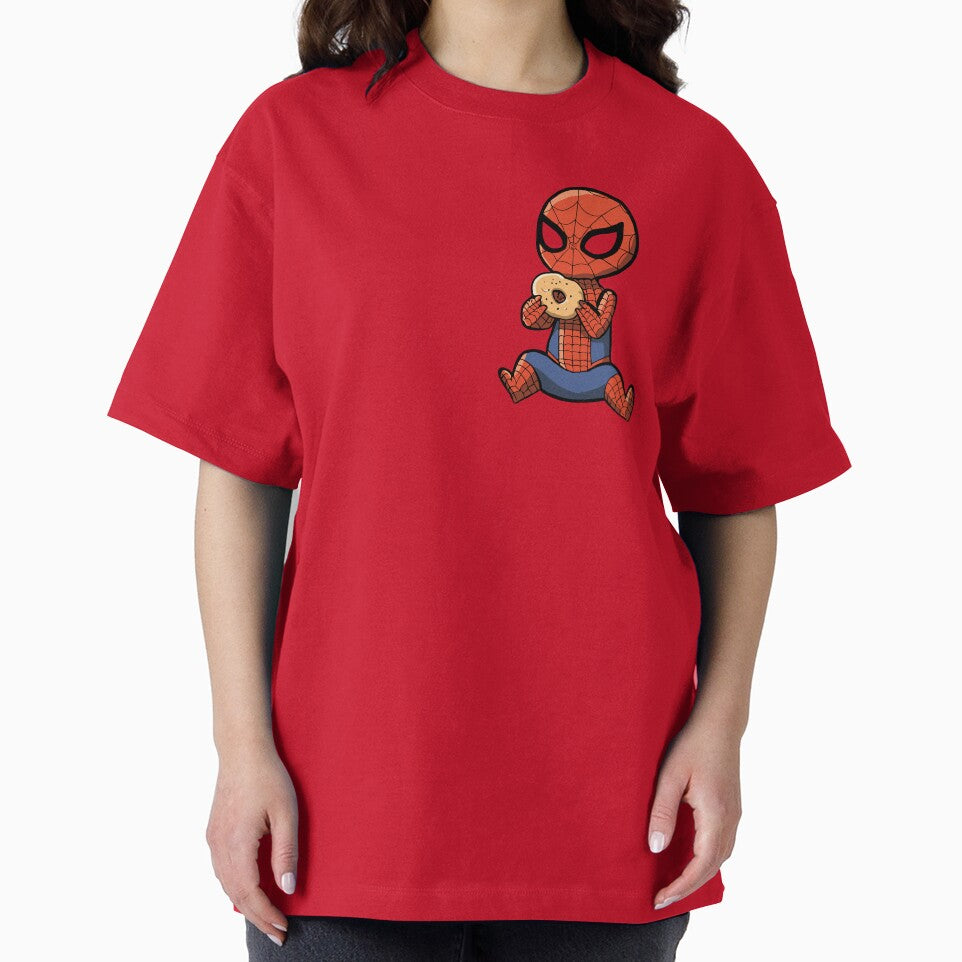 Baby Spider Bagel Break - Trendy Hilarious Comic Spider Art Eating Food Meme Cartoon Costume Everyday Graphic Tee