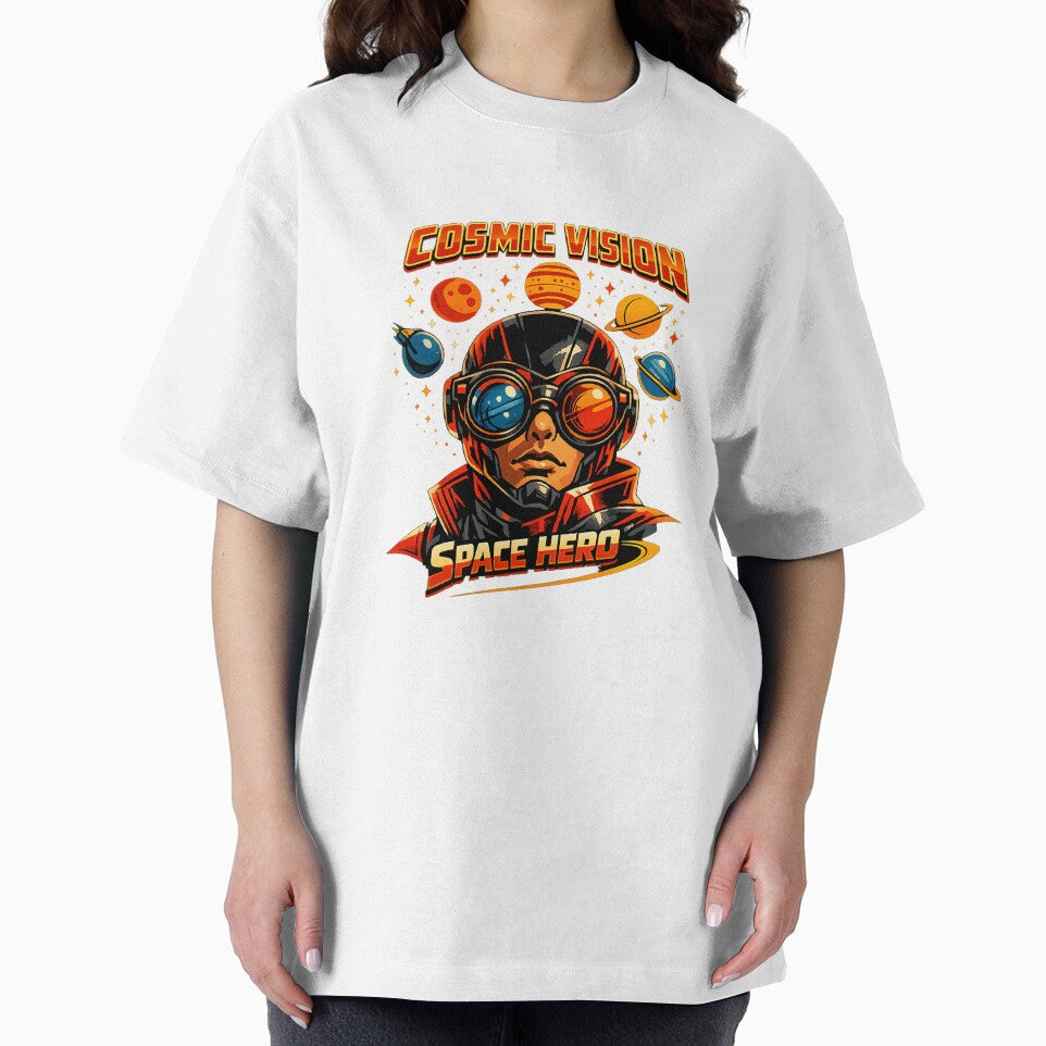 Cosmic Vision Space Hero Retro Comic Sci-Fi Vintage Art Vintage-Inspired T-Shirt