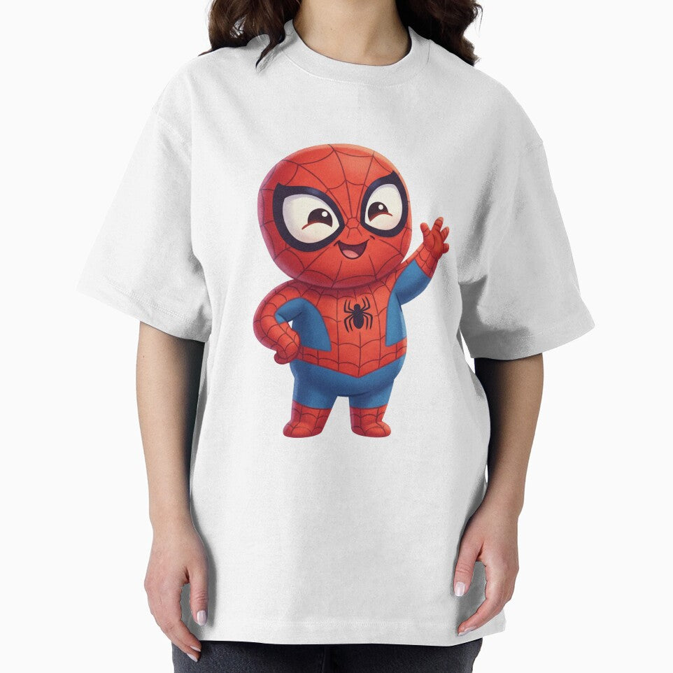 Cute Web Hero Waving | Kawaii Superhero Cartoon | Kids Friendly Character Sticker & Tee Design Vintage-Inspired T-Shirt