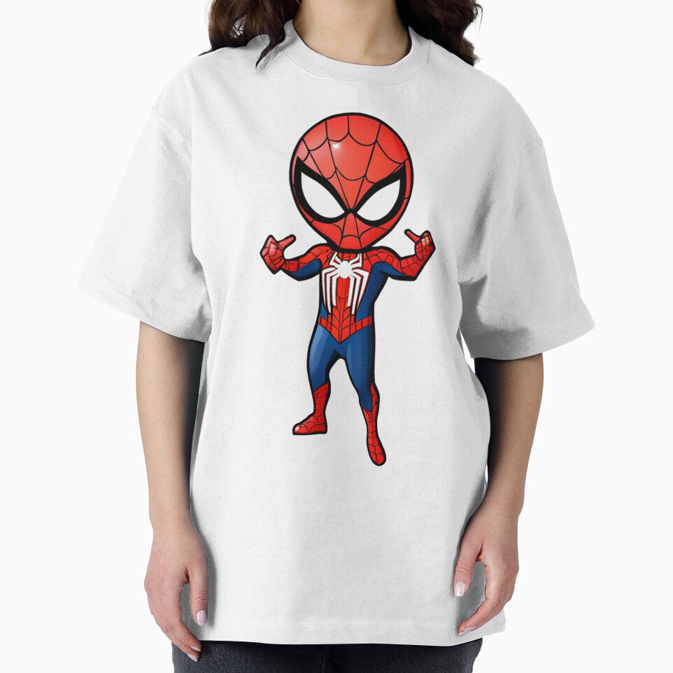 Chibi Spidey Flipping the Bird Classic Graphic Shirt