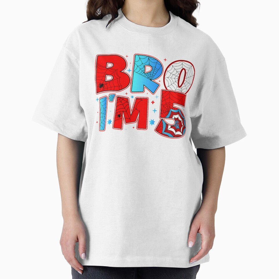 Bro Im 5 Spider Theme Party Birthday Boy 5Th Years Old Kids Classic Graphic Shirt