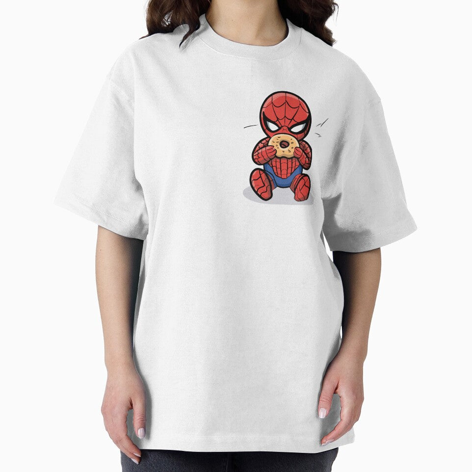 Baby Spider Bagel Break - Trendy Hilarious Comic Spider Art Eating Food Meme Cartoon Costume Graphic T-Shirt