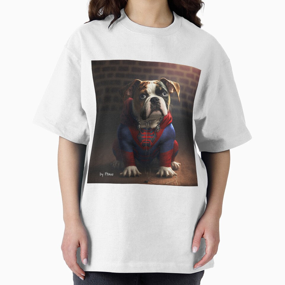 Cute dog wearing a spiderman costume - bulldog spiderman Vintage-Inspired T-Shirt
