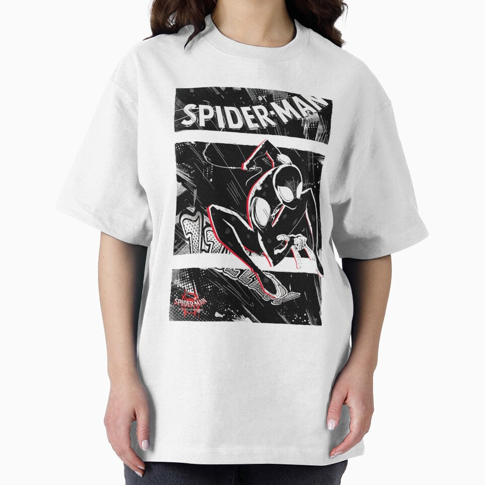 Black Spidy Casual Print T-Shirt