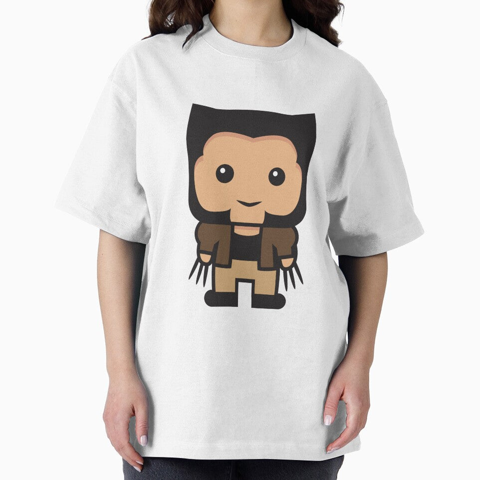 Cute Clawed Mutant Hero Chibi Sticker | Cartoon Comic Characte | Minimal Comic Style Design Everyday Graphic Tee