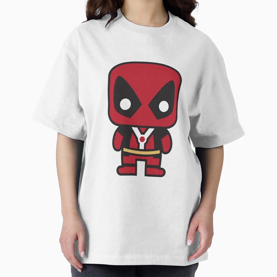 Cute Anti Hero Chibi ÿ Kawaii Masked Mercenary Cartoon | Funny Superhero Style Design Classic Graphic Shirt